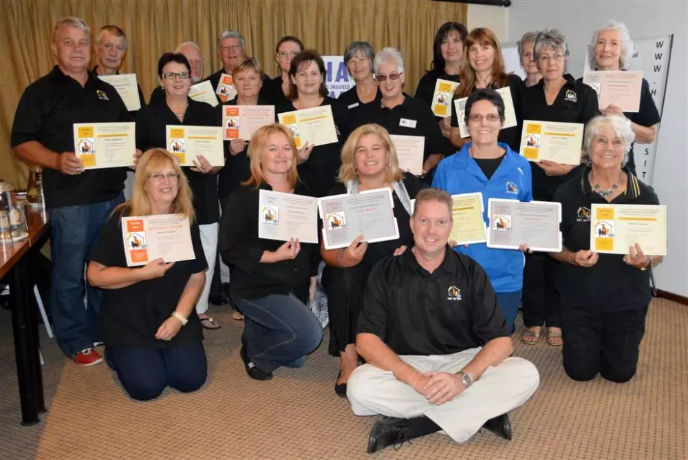 PSI SA pet sitters at a training session